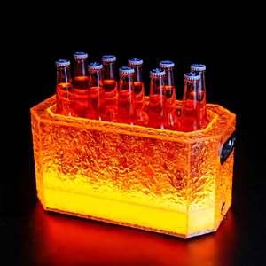 Party Picnic Cooling Acrylic Led Illuminated Rechargeable Ice <b>Bucket</b> for Beer <b>champagne</b> - Product Image 3