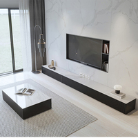 Meuble TV minimaliste moderne, meubles de salon, table basse, meuble TV en bois avec tiroirs