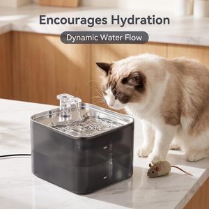 Fontaine à eau pour chat sans fil en acier inoxydable 4L, silencieuse, intelligente, distributeur d'eau pour animaux de compagnie, écologique, vente chaude - Product Image 3
