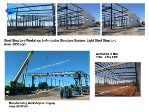 Bâtiment préfabriqué en structure métallique, assemblage <span class=keywords><strong>facile</strong></span>, étanche, solution moderne pour usine, atelier et entrepôt - Product Image 4