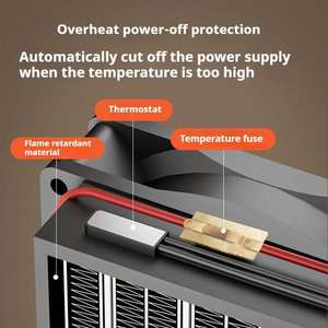 New Silent Multi-functional 1500W Digital Display Desktop Warm air Blower <b>with</b> <b>Remote</b> Control Timed Both Warm & Cold <b>Fan</b> Heater - Product Image 3