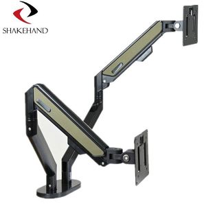 Support de bureau réglable pour deux écrans de 13 à 32 pouces avec pince – Produit en stock - Product Image 3
