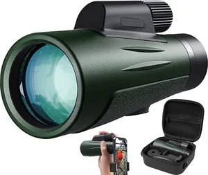 Ceenda 12x50高清光学单眼望远镜大视场，带电话适配器单眼