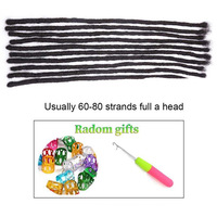 Extensions de cheveux indiens Remy de haute qualité, cheveux vierges humains premium, dreadlocks teints, 8 pouces à 20 pouces, double tressage à la machine