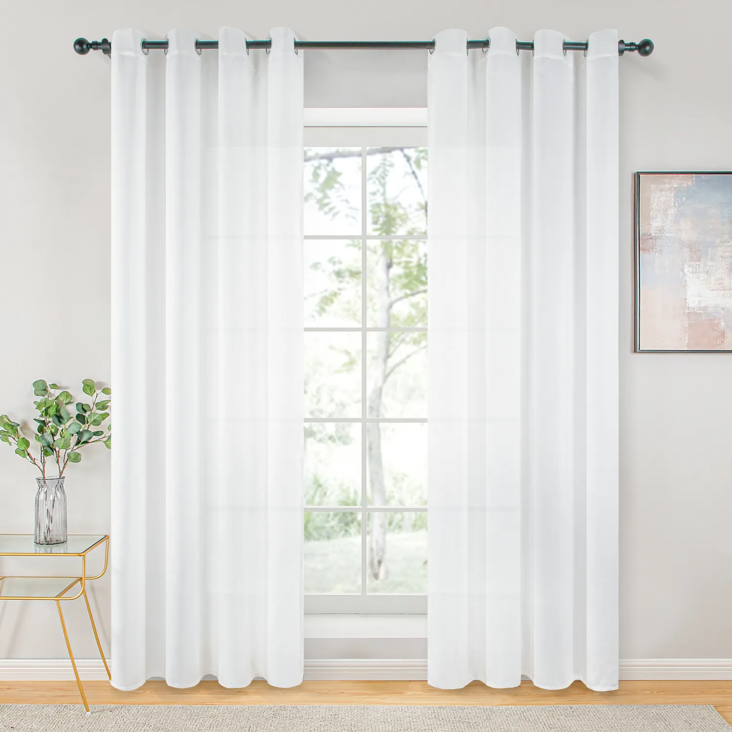 Cenefa de macramé de imitación de lino blanco y gris liso de alta calidad para decoración de Hotel, cortinas de gasa para ventana