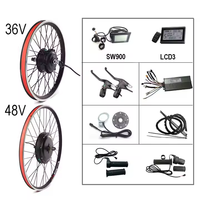 Kit de conversion de vélo électrique 36V 250W 350W 500W 48V 1000W 1500W EBike Brushless Hub Motor Fat Bike Wheel kit