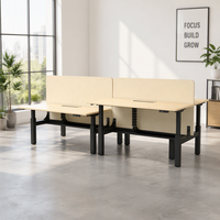 Bureau debout électrique à double moteur et 3 niveaux de hauteur, en bois, pour bureau et espace de travail à domicile