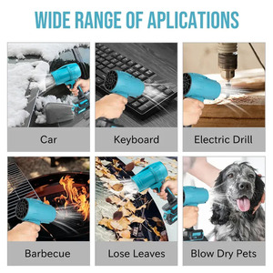 High Speed Powerful Lightweight DIY Air Duster Lithium Battery Electric <b>Handheld</b> Garden Cordless Snow Leaf Blower - Product Image 2