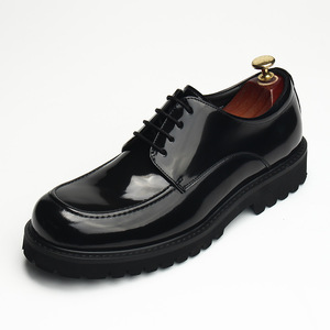 Dernier modèle Custom Made Casual Business Durable Léger Semelle épaisse Talon haut Cuir véritable Brillant Tendance Hommes Automne - Product Image 4