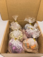 Sel de bain aux fleurs séchées naturelles, huile essentielle de lavande, sel de mer, sel de l'Himalaya, sel minéral, sel de bain parfumé à la rose et au citron