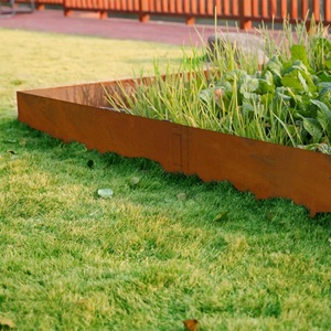 Bordure en acier <span class=keywords><strong>corten</strong></span> rouillé personnalisé Formboss 12, acier métallique vieilli, certifié ISO, découpe au laser pour l'aménagement paysager - Product Image 1