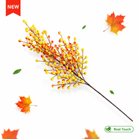 Branchelettes artificielles de baies rouges de houx pour la production florale DIY, accessoire de couronne fait main, pièces de décoration artisanale pour festivals