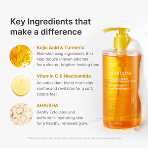 Gel <span class=keywords><strong>Douche</strong></span> Éclaircissant au Curcuma et à l'Acide Kojique pour une Peau Éclatante, un Teint Uniforme et l'Estompe des Taches Brunes – Marque Blanche - Product Image 3