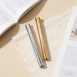 Stylo applicateur vide personnalisé 3ml 5ml pour vernis à ongles et huile à cuticules, doré, avec pinceau - Product Image 1