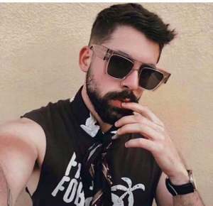 Gafas de Sol Unisex de Moda 2021 para Hombre y Mujer, Gafas de Sol Irregulares con Espejo, Gafas de Sol Cuadradas Extra Grandes - Product Image 2