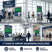 Terminal de Navegación FIDS OEM Personalizado, Sistema de Señalización LCD Integrado para Interiores, para Aeropuertos, Metro y Centros de Transporte