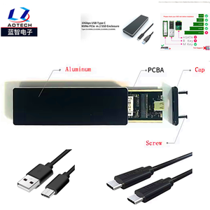 Công cụ miễn phí 10Gbps USB C 3.2 Gen2 nhôm NVMe PCIe bên ngoài NVMe M.2 <span class=keywords><strong>1</strong></span>.8 "HDD bao vây - Product Image 2