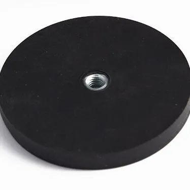 D36*6mm-M6 Permanent Powerful Rubber Coated Pot Magnet Neodymium Rubber Magnet