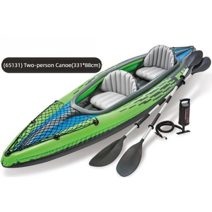Kayak Inflable Doble de PVC, Bote de Pesca Reforzado, <span class=keywords><strong>Canoa</strong></span> para Exteriores - Product Image 6