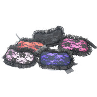 Masque et ensemble de restraints unisexe en dentelle de soie noire pour jeux de couple adultes, équipement BDSM, restraints Dominatrix, vente en gros
