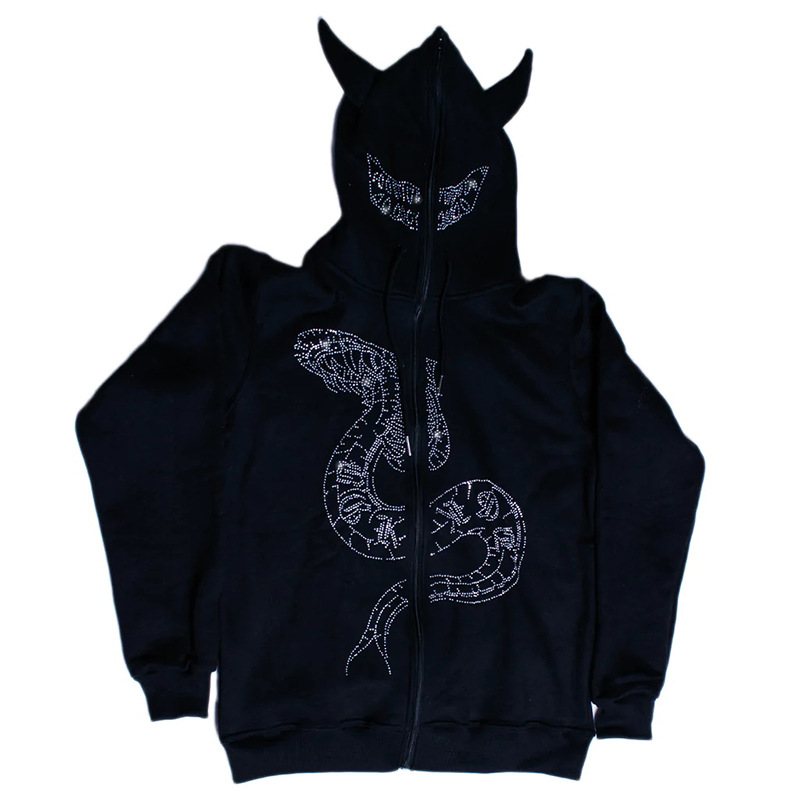 【REFLEM】Zip up hoodie with horns REFLEM zip up hoodie with horns トップス