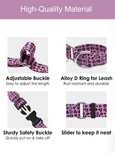 LED <b>Dog</b> <b>Collar</b> USB Rechargeable with Glowing & Adjustable Flashing Design Nylon Webbing Fur Trim - Product Image 3
