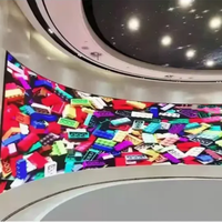 Écran LED incurvé programmable HD pour publicité commerciale en intérieur, panneau d'affichage LED, module LED flexible P2.5