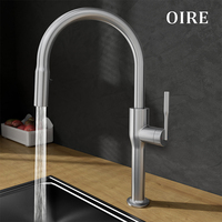 Robinet de cuisine moderne en acier inoxydable SUS 304 de qualité alimentaire Kaiping, rotation à 360 degrés, pulvérisateur extractible