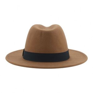 Sombrero Fedora de Ala Ancha con Logotipo Personalizado al por Mayor, Sombrero Panamá Vintage de Fieltro Sintético de Alta Calidad para Hombres y Mujeres, Unisex, para Fiestas y Actividades al Aire Libre - Product Image 3