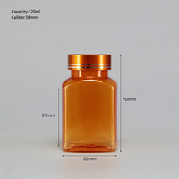 Bouteille en plastique PET pour pilules et suppléments, avec logo personnalisé, 120 ml, 150 ml, 180 ml, bouteille médicale pour vitamines