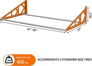 Portaoggetti personalizzabile per Garage regolabile a <span class=keywords><strong>parete</strong></span> porta espositore in metallo per ruote per auto passeggeri e camion <span class=keywords><strong>da</strong></span> magazzino - Product Image 2