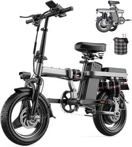 จักรยานไฟฟ้า 500W 48V 18 สปีด ยางใหญ่ แบตเตอรี่ลิเธียม ล้อ 14 นิ้ว โครงเหล็ก ระยะทาง 60 กม. สำหรับในเมือง - Product Image 1