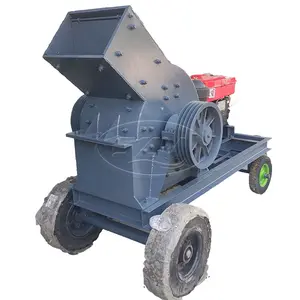 Trituradora de martillo modelo Pc móvil 600*400 Máquina de fabricación de arena móvil pequeña Máquina de molino de martillo