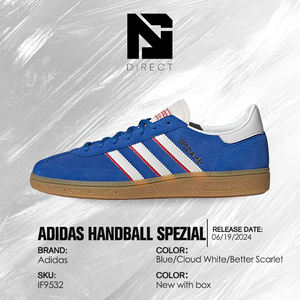 Handball Spezial 'blue White Scarlet' Chaussures de skateboard décontractées Adidas pour hommes et femmes - Product Image 6