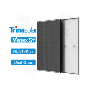 Trina แผงโซลาร์เซลล์โมโนโครม Tsm-Neg18R.28 480W 485W 490W 500W แผงโซลาร์เซลล์กระจกคู่สำหรับหน้า - Product Image 1