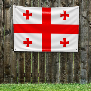 Флаг Грузии на заказ для декора спальни, баннеры на стену, гобелен для комнаты, 3x5 футов, забавные уличные флаги - Product Image 1