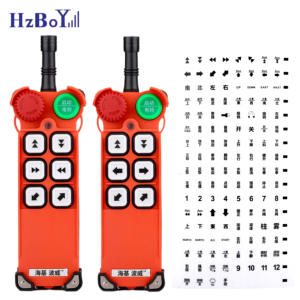 Télécommande industrielle sans fil E1-2D4S à 6 boutons, antichoc et résistante à la température, pour grue de levage avec arrêt d'urgence et sonnette - Product Image 3
