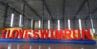 Publicité gonflables pvc piscine flotteur lettres décoration lettre ballons signe gonflable logo pour événements géant led lumière lettre