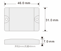 YIAN P4631 Mini Étiquette RFID UHF 13,56 MHz ABS/PPS Anti-Métal Installation par Vis Communication NFC ISO 18000-2 46x31mm 0,1-2m