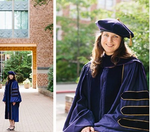 Robe académique Tam pour le diplôme <span class=keywords><strong>de</strong></span> <span class=keywords><strong>doctorat</strong></span> Robe <span class=keywords><strong>de</strong></span> remise <span class=keywords><strong>de</strong></span> diplôme violette - Product Image 6