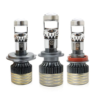 Phares de voiture LED BRAD H4 ultra-lumineux, faisceau haut et bas intégré, double lentille, modification des phares de voiture H7