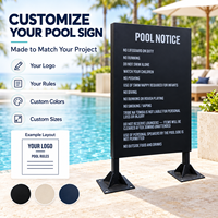 Panneau Totem Personnalisé en Aluminium pour Piscine – Signalisation Extérieure pour les Règles de Sécurité des Hôtels, Complexes et Piscines
