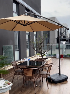 Sombrilla de Playa y Jardín Plegable y Reclinable Ajustable de 2.7m, Moderna, para Exteriores, con Tela de Poliéster de 170g, Estructura de Acero <span class=keywords><strong>Beautyhouse</strong></span> - Product Image 2