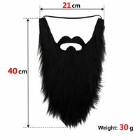Longue fausse barbe multicolore de 40 cm, accessoire de déguisement de pirate, poils faciaux pour jeux de rôle, Halloween, Noël, cosplay, fêtes et événements