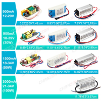 Driver LED à courant constant Chanzon 6W 10W 20W 36W 50W 300mA 600mA 900mA 1500mA, alimentation AC/DC, transformateur pour éclairage COB