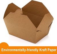 Boîte à lunch en kraft de qualité alimentaire, résistante à la graisse, jetable, biodégradable, compostable, micro-ondable, pour plats chauds