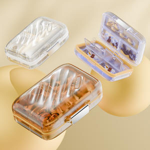 Pilulier hybride de style japonais, portable, 7 compartiments, étanche à la lumière et hermétique, pour le stockage hebdomadaire, étui à médicaments personnel - Product Image 4