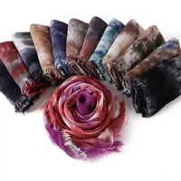 Pañuelo Hijab de Viscosa Modal 2026 con Degradado, Estilo Étnico Musulmán, Teñido Anudado, con Efecto Aceite, para Mujer, de Lujo, Arrugado, Tejido, con Estampado Digital, Tipo Chal