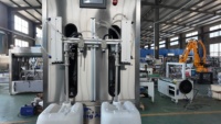 Machine de pesage et de remplissage semi-automatique pour bouteilles en plastique de détergent liquide à base de javel, cellule de pesage à débordement, seau de 20 kg