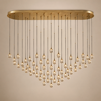 Lustre en cristal sur mesure, grand lustre artistique pour escalier, idéal pour hall d'hôtel, villa, atrium et espaces à plafond haut